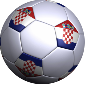 Sticker ballon foot croatie