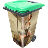 Sticker Poubelle Femme Sexy