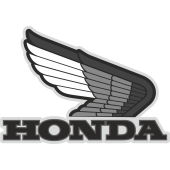 Autocollant Honda Moto Gris 1