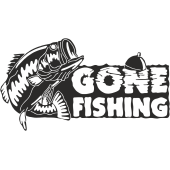 Sticker Gone Fishing