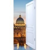Sticker Porte Effet Ouvert Basilique Saint-pierre Vatican Rome