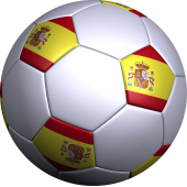 Sticker ballon foot espagne
