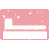 Sticker Cb Coeur - Skin Pour Carte Bancaire