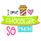 Autocollant I Love Chocolate So Much