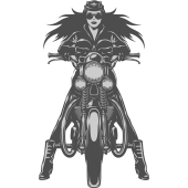 Autocollant Moto Biker Femme