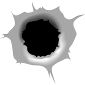 Autocollant Impact Balle 3