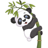 Autocollant Enfant Panda