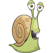 Autocollant Enfant Escargot Content