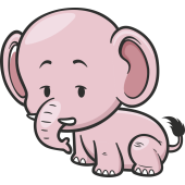 Autocollant Enfant Elephant