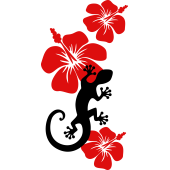 Autocollant Salamandre Fleurs