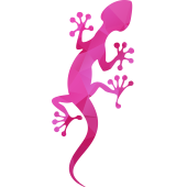 Autocollant Salamandre Rose 2