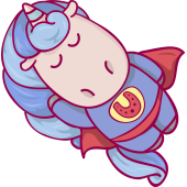 Autocollant Licorne Super Héro