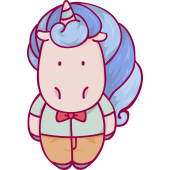 Autocollant Licorne Costume