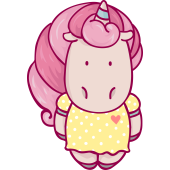 Autocollant Licorne Robe