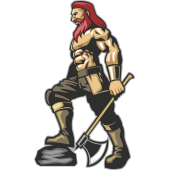 Autocollant Viking Hache