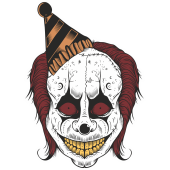 Autocollant Clown Peur