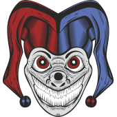 Autocollant Clown Peur 2