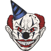 Autocollant Clown Peur 6