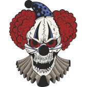 Autocollant Clown Peur 7