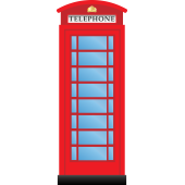 Autocollant Londres Cabine Téléphone