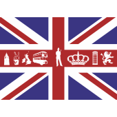Autocollant Londres Drapeau