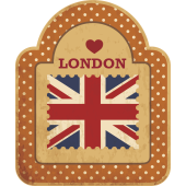 Autocollant Londres Timbre Vintage 1