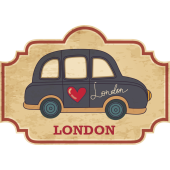Autocollant Londres Timbre Vintage 6