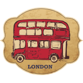 Autocollant Londres Timbre Vintage 8