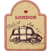 Autocollant Londres Timbre Vintage 11