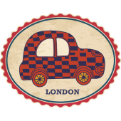 Autocollant Londres Timbre Vintage 12