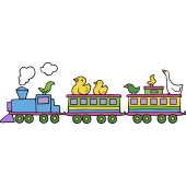 Autocollant Enfant Train 1