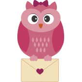 Autocollant Chouette Enveloppe