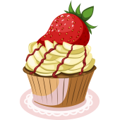 Autocollant Cup Cake 1