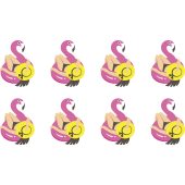 Autocollant Kit Flamant Rose