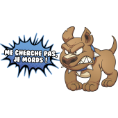 Autocollant Chien Je Mords