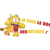 Autocollant Monstre Roi Des Bêtises