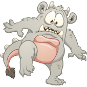 Autocollant  Monstre Hébété