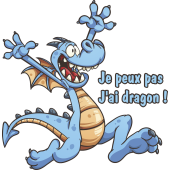 Autocollant Je Peux Pas J'ai Dragon