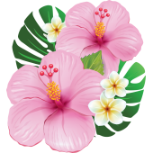Autocollants Fleur Tropical 5