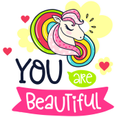 Autocollant You Are Beautiful