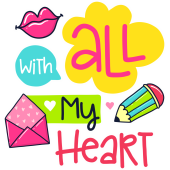 Autocollant With All My Heart