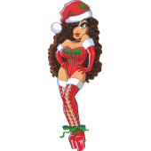 Autocollant Madame Noël