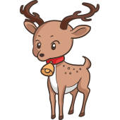 Autocollant Renne De Noël