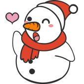 Autocollant Bonhomme De Neige Cur