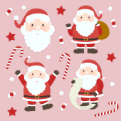 Autocollant Kit De Noël Père Noël