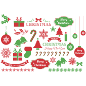 Autocollant Kit De Noël Merry Christmas 1