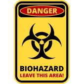 Autocollant Panneau Danger Biologique