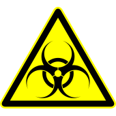 Autocollant Panneau Danger Biologique 1