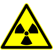 Autocollant Panneau Danger Radiation 1