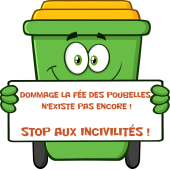 Autocollant Poubelle Respect Environnement Et Recyclage Stop Invicilités 1